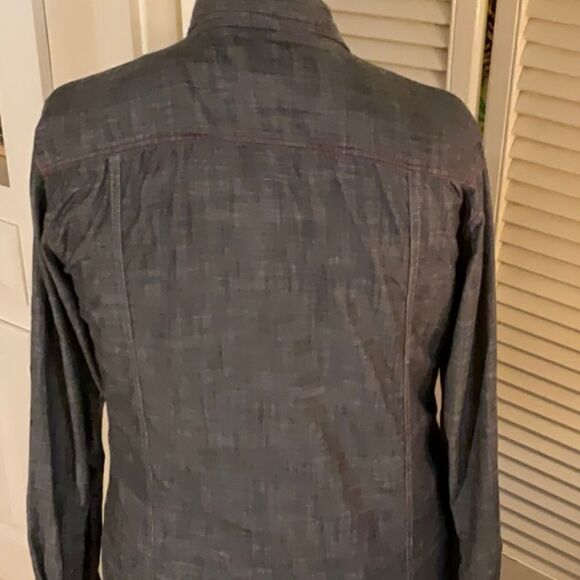 Guess 100% Cotton Western Denim Snap Shirt Medium. - Picture 6 of 9